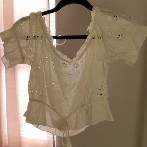 White Lace Spanish Style Croptop